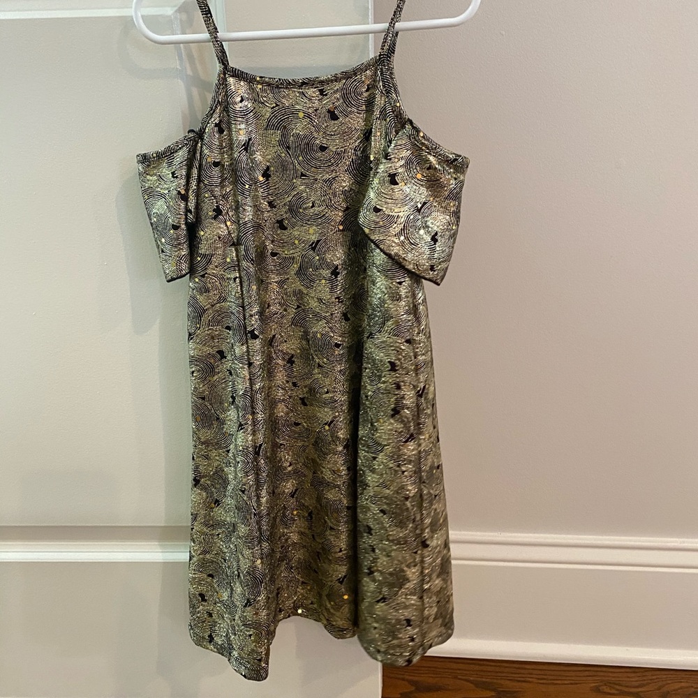 Girls gold sparkle dress